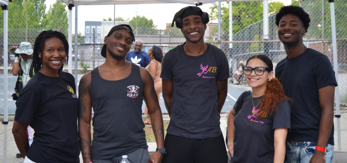 MOHS and the Baltimore City Youth Action Board (YAB) attend a community event in West Baltimore at Gilmore Homes.