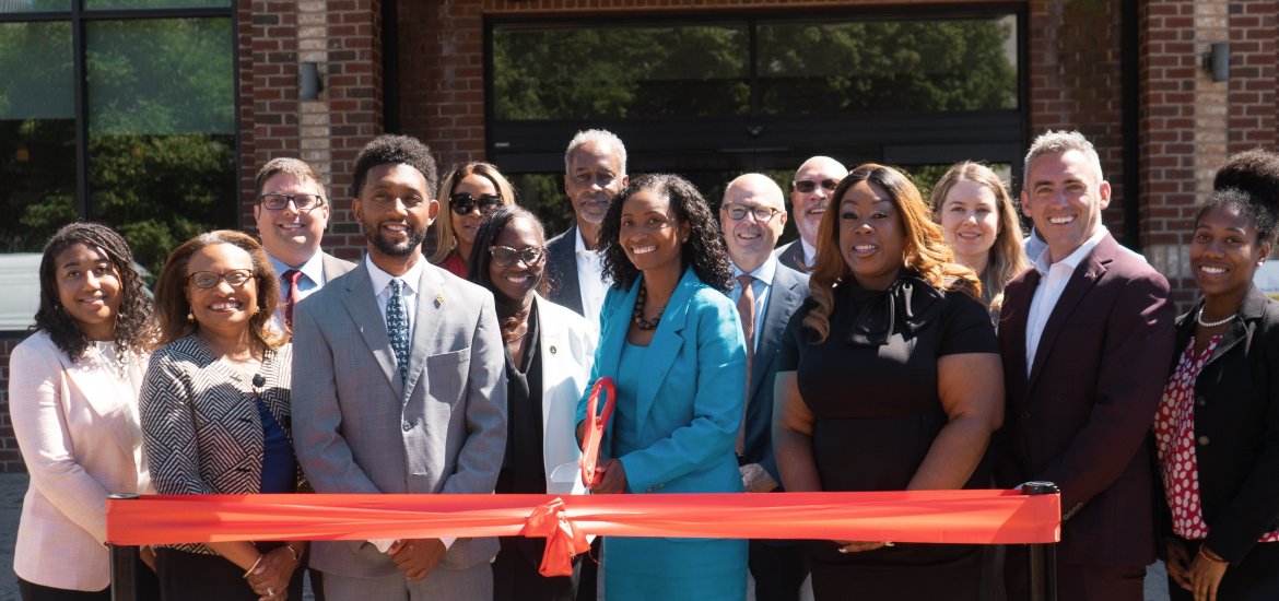 City partners, Federal, State, and local leaders cut the ribbon for two newly acquired hotels by the City of Baltimore..